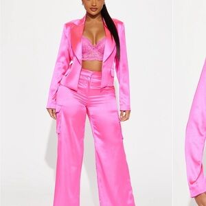 Fashion Nova Vibrant Pink Pantsuit